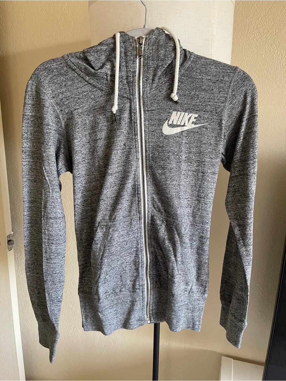Nike Women's Gray Heather Full-Zip Hooded Jacket